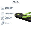 Sandalia Polo Ralph Lauren Style Amino Negro con Verde