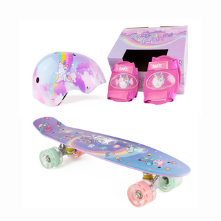 Patineta Onix Magia Tie Dye Para Niña Mas Kit De Protección