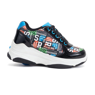 Tenis Patín Speed Rollers Style Street Skate Negro Para Niño