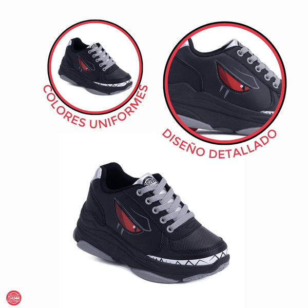 Tenis Patín Speed Rollers Style Dark Smile Negro Para Niño