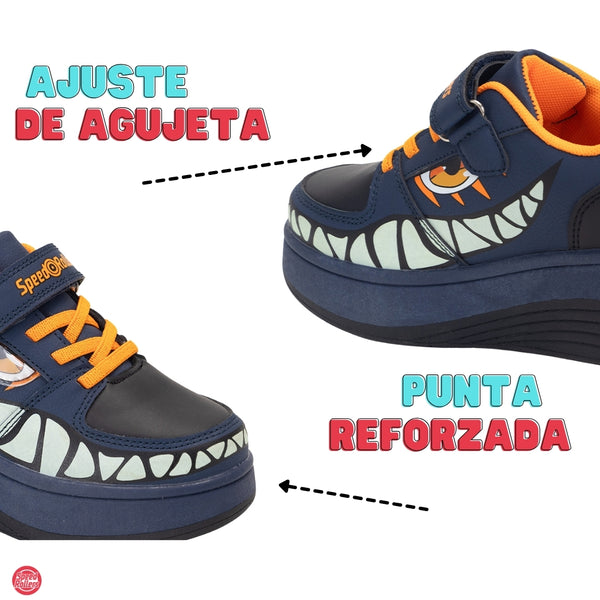 Tenis Patín Speed Rollers Style Speed Wolf Azul Para Niño