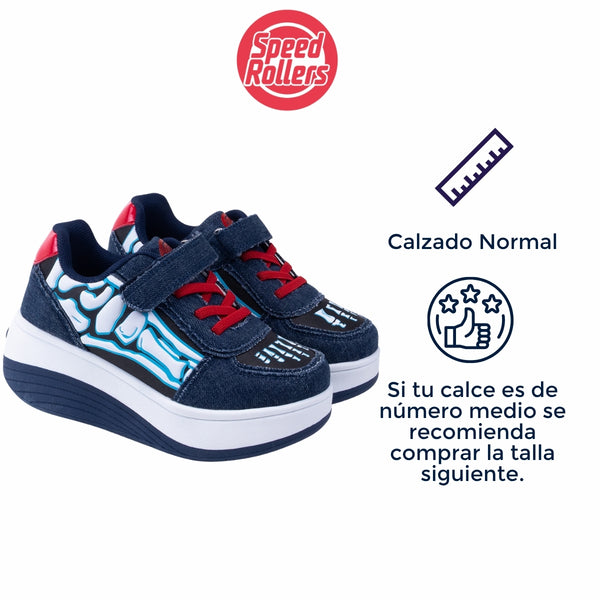 Tenis Patín Speed Rollers Style Rocker Bones