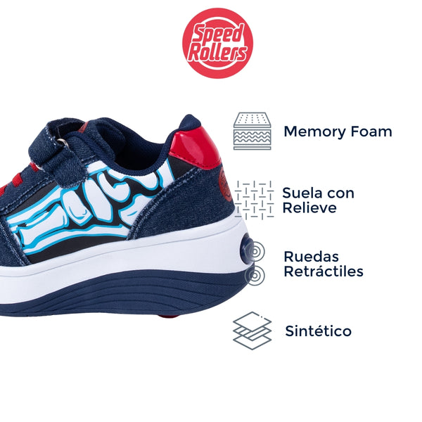 Tenis Patín Speed Rollers Style Rocker Bones