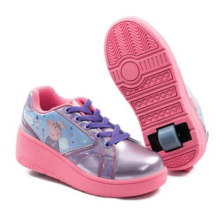 Tenis Patín Peppa Pig Princesa Morado