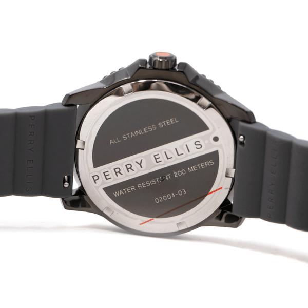 Reloj Perry Ellis Para Hombre Deep Diver Color Gris De 46 mm