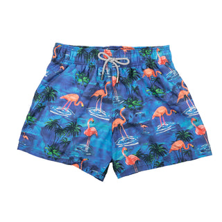 Traje De Baño Wave Motion Flamencos Azul Marino