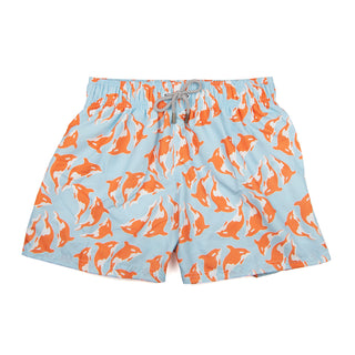 Traje De Baño Wave Motion Orcas Azul Pastel