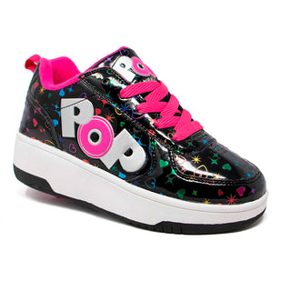 Tenis Patín Heelys Corazones Negro