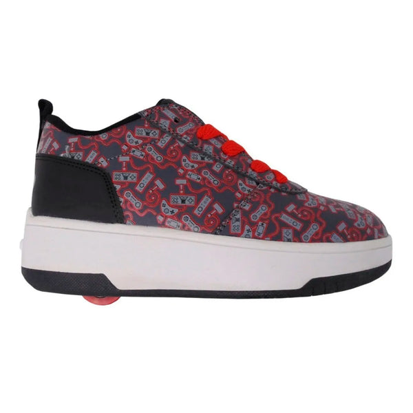 Tenis Patín Heelys Negro Con Gris