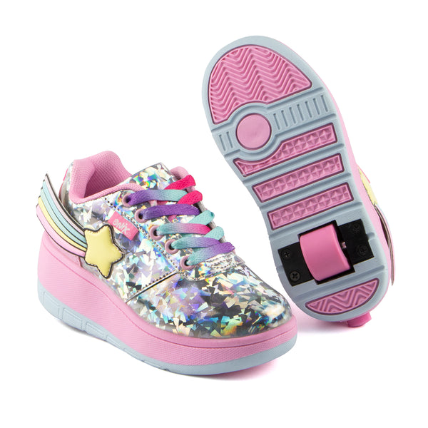 Tenis Patín Onix Holográfico Estrella Plata