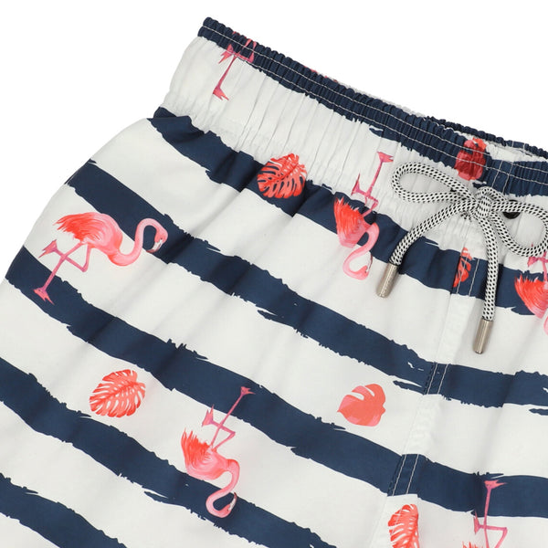 Traje De Baño WAVE Motion Flamencos Rayado Blanco