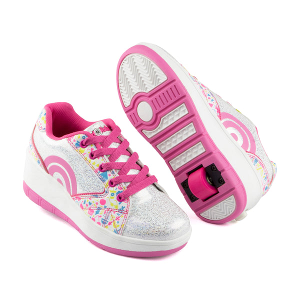 Tenis Patín Para Niña Speed Rollers Corazones Rosa