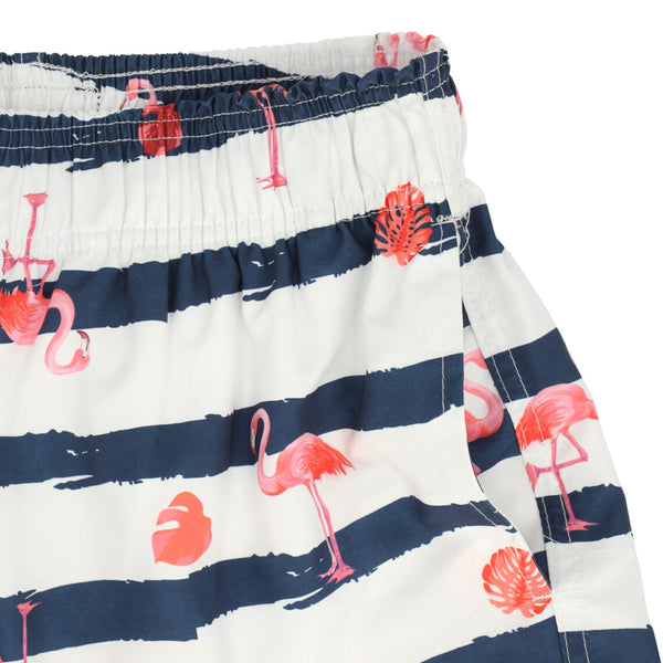 Traje De Baño WAVE Motion Flamencos Rayado Blanco
