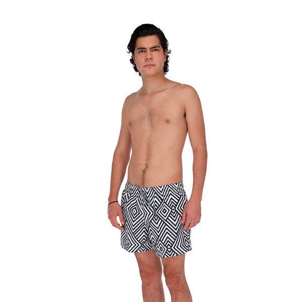 Traje De Baño WAVE Motion Rombos Negro