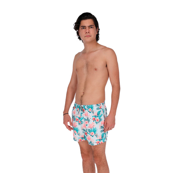 Traje De Baño WAVE Motion Flamencos Tropical Azul Celeste