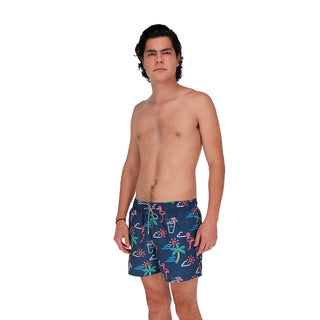 Traje De Baño WAVE Motion Tropical Night Azul Marino