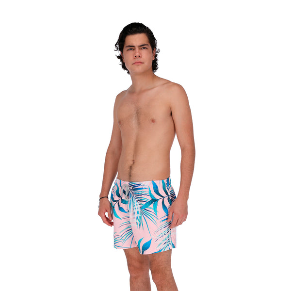 Traje De Baño WAVE Motion Hojas Tropicales Rosa