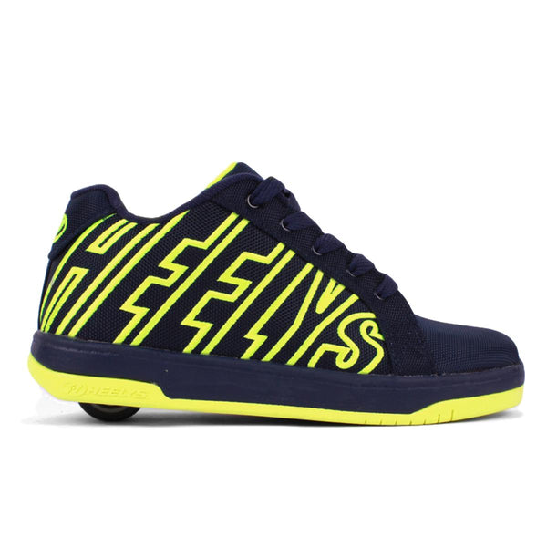 Tenis Patín Heelys Azul Marino Con Amarillo