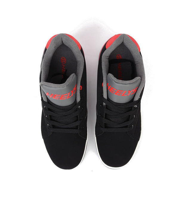 Tenis Patín Heelys Negro Con Rojo