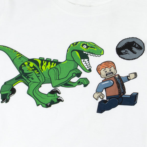 Playera Para Niño Lego Jurassic Park Blanco