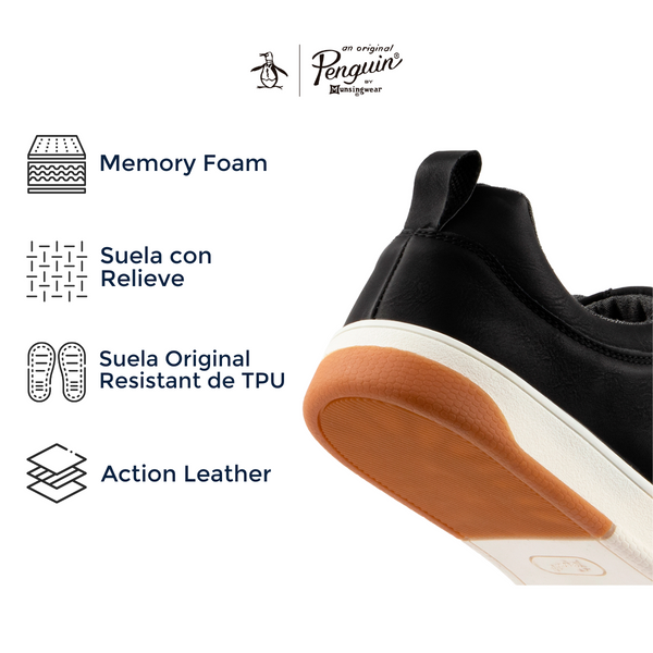 Tenis Original Penguin Style Jared Negro