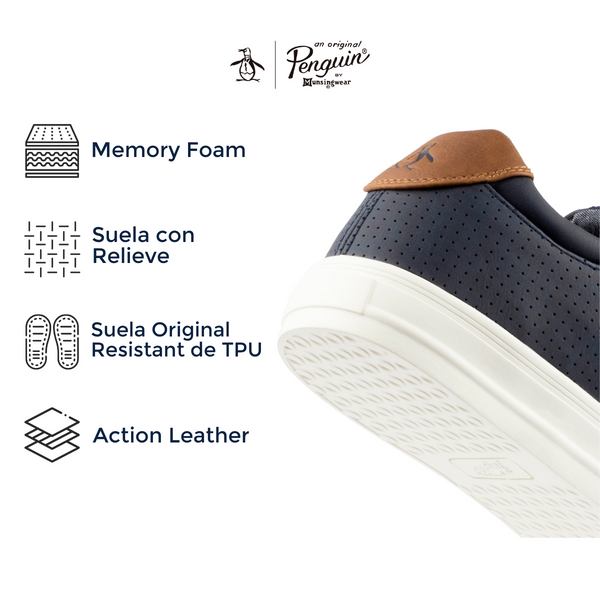 Tenis Original Penguin Style Gerald Azul Marino