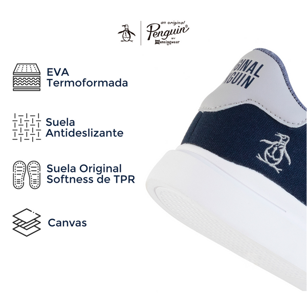 Tenis Para Hombre Original Penguin Style Hayden Azul Marino