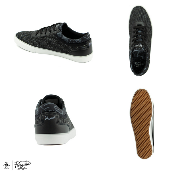 Tenis Para Hombre Original Penguin Style Vulc Gris Flowers