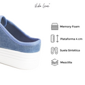 Tenis Para Mujer Vida Leve Amanda Azul Mezclilla
