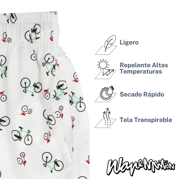 Traje De Baño WAVE Motion Bicicleta Blanco