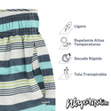 Traje De Baño WAVE Motion Rayas Multicolor