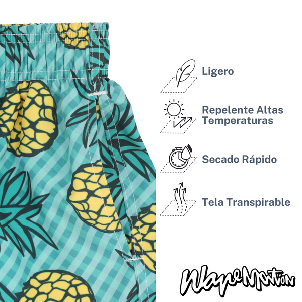 Traje De Baño WAVE Motion Piñas Verde Agua