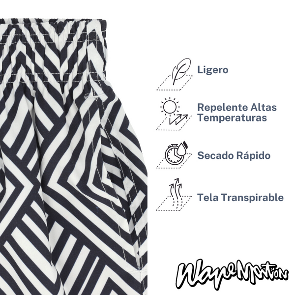 Traje De Baño WAVE Motion Rombos Negro