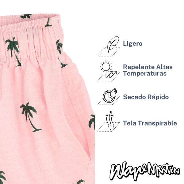 Traje De Baño WAVE Motion Palmas Rosa