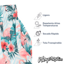 Traje De Baño WAVE Motion Flamencos Tropical Azul Celeste