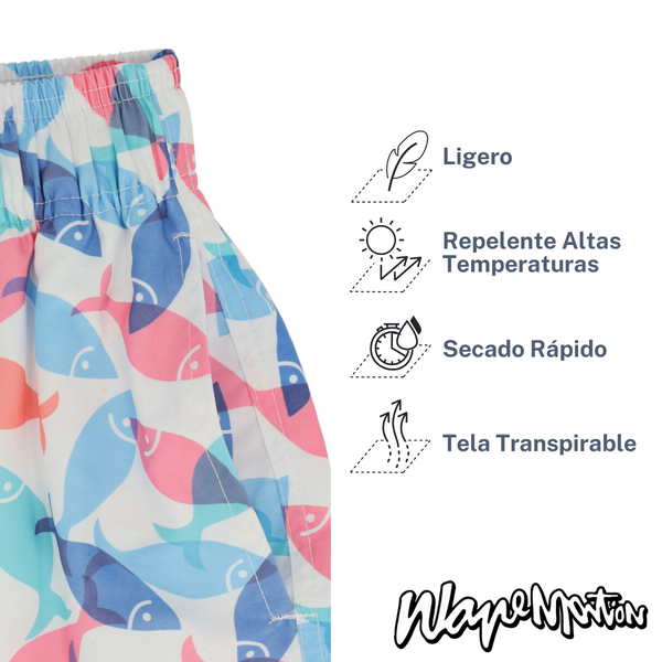 Traje De Baño WAVE Motion Peces Multicolor