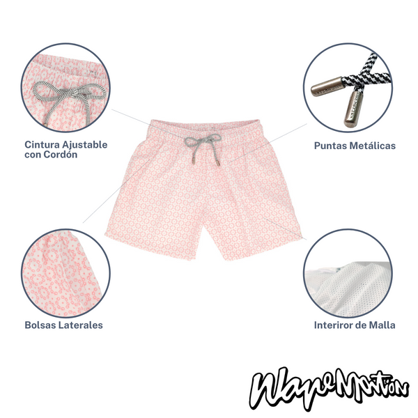 Traje De Baño WAVE Motion Puntos Rosa