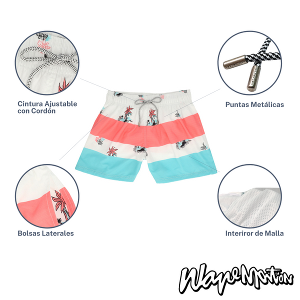 Traje De Baño WAVE Motion Tropical Blanco