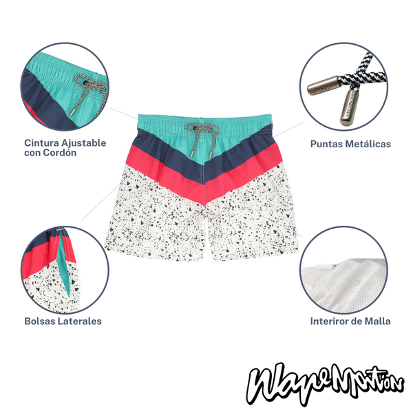 Traje De Baño WAVE Motion Manchas Blanco