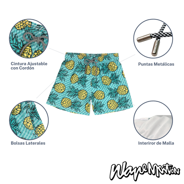Traje De Baño WAVE Motion Piñas Verde Agua