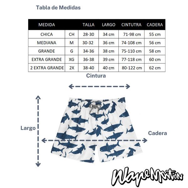 Traje De Baño WAVE Motion Tiburones Blanco
