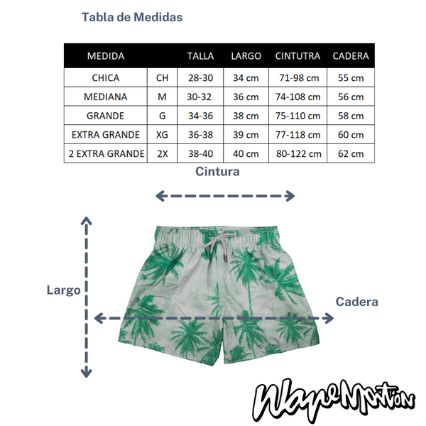 Traje De Baño Wave Motion Palmas Verde